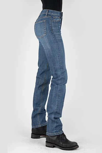 Stetson 915 High Rise Straight Fit (Medium Wash) - Women's Jeans