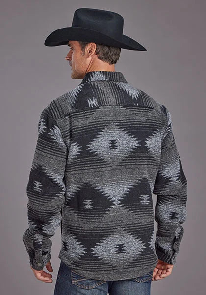 Stetson Aztec Flannel (Black) - Men's Wool Jacket