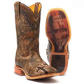 Tin Haul 3:16 With Bible Verse - Men's Leather Cowboy Boot