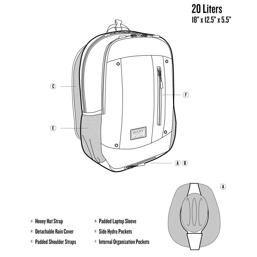 HOOey "Rockstar" Rodeo Pattern (Cream/Black) - Backpack